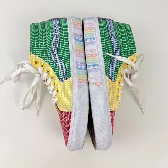 Vans High Top Pride Canvas Skateboard Sneakers Multi Color Womens  10 - Picture 13 of 16